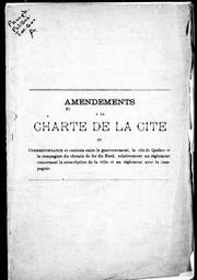 Cover of: Amendements à la Charte de la Cité by 