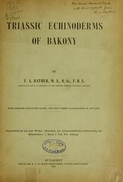 Cover of: Triassic echinoderms of Bakony