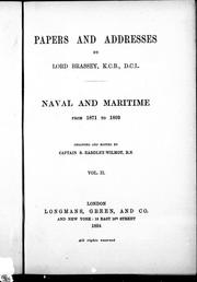 Cover of: Papers and addresses: naval and maritime from 1871 to 1893