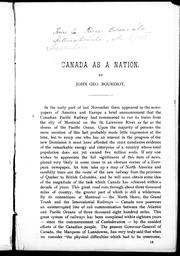 Cover of: Canada as a nation by by John Geo. Bourinot.
