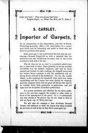 Cover of: The perusal of the following pages will be esteemed a favour by S. Carsley by 