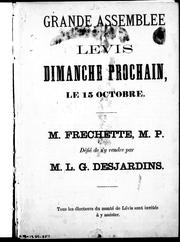 Grande assemblée à Lévis dimanche prochain, le 15 octobre