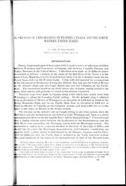 Cover of: Results of explorations in western Canada and the northwestern United States