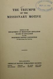 Cover of: The triumph of the missionary motive