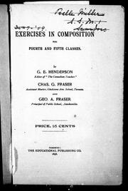 Cover of: Exercises in composition for fourth and fifth classes