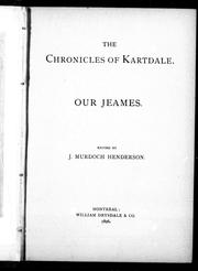 Cover of: The chronicles of Kartdale: Our Jeames