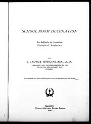 Cover of: School room decoration, an address to Canadian historical societies
