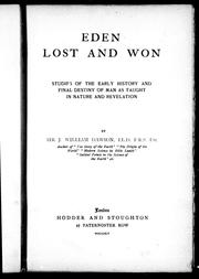 Cover of: Eden lost and won | 