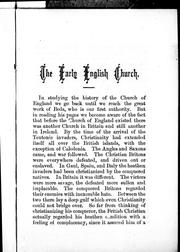 Cover of: The early English church