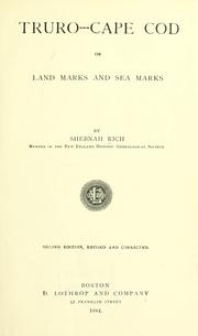Cover of: Truro--Cape Cod: or, Land marks and sea marks