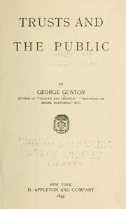 Cover of: Trusts and the public