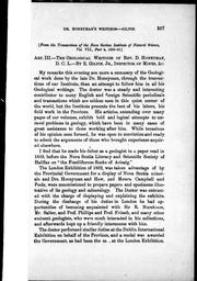 Cover of: The geological writings of Rev. D. Honeyman, D.C.L.