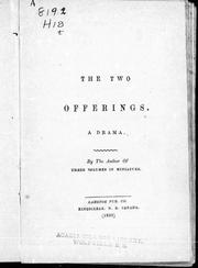 Cover of: The two offerings: a drama
