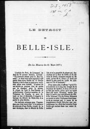 Cover of: Le détroit de Belle-Isle