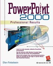 Cover of: PowerPoint 2000 Professional Results by Ellen Finkelstein