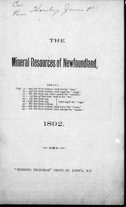Cover of: The mineral resources of Newfoundland