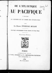 Cover of: De l'Atlantique au Pacifique à travers le Canada et le nord des Etats-Unis