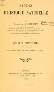 Cover of: Études d'histoire naturelle