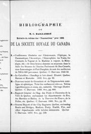 Bibliographie de M.C. Baillairgé by Société royale du Canada