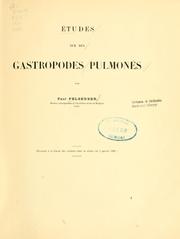 Cover of: Études sur des gastropodes pulmonés