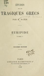 Cover of: Études sur les tragiques grecs: Euripide.