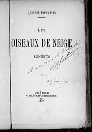 Cover of: Les oiseaux de neige: sonnets