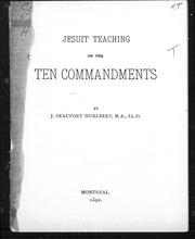 Cover of: Jesuit teaching on the Ten Commandments