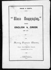 " Close communion", the English and Greek of it by Henry Adams