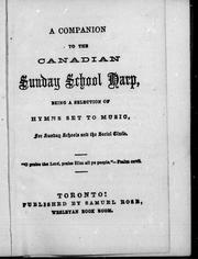 Cover of: A Companion to the Canadian Sunday School Harp by 