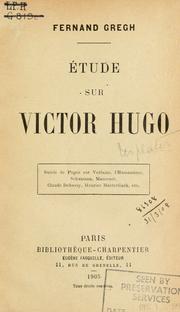 Cover of: Étude sur Victor Hugo.