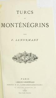 Cover of: Turcs et Monténégrins