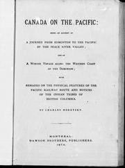 Cover of: Canada on the Pacific by Charles Horetzky