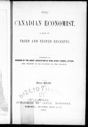 Cover of: The Canadian economist, a book of tried and tested receipts | 