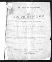 Cover of: The Great Western of Canada, the report of the directors and letter of the Rt. Hon. Hugh Childers examined by 