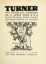 Cover of: Turner by C. Lewis Hind