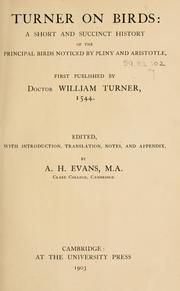 Cover of: Turner on birds by William Turner