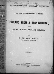 Cover of: England from a back-window: with views of Scotland and Ireland