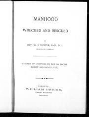 Cover of: Manhood wrecked and rescued