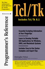 Cover of: Tcl/Tk programmer's reference