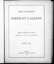 Cover of: The Canadian portrait gallery by John Charles Dent