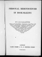 Cover of: Personal reminiscences in book-making