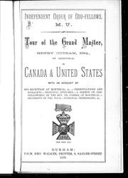 Tour of the Grand master, Henry Outram, Esq., of Sheffield, in Canada & United States