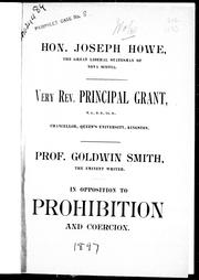 Cover of: In opposition to prohibition and coercion