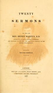 Cover of: Twenty sermons.