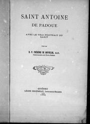 Cover of: Saint Antoine de Padoue by Frédéric de Ghyvelde, père, O.S.F.