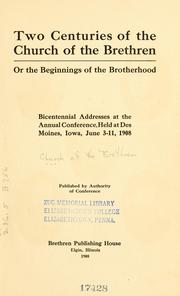 Cover of: Two centuries of the Church of the Brethren by Church of the Brethren