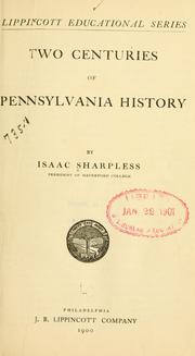 Cover of: Two centuries of Pennsylvania history