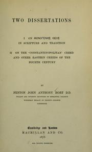 Cover of: Two dissertations. by Fenton John Anthony Hort