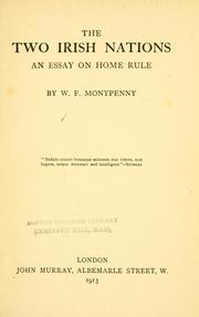 Cover of: two Irish nations | William Flavelle Monypenny