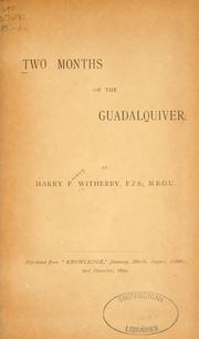Cover of: Two months on the Guadalquiver by Harry Forbes Witherby